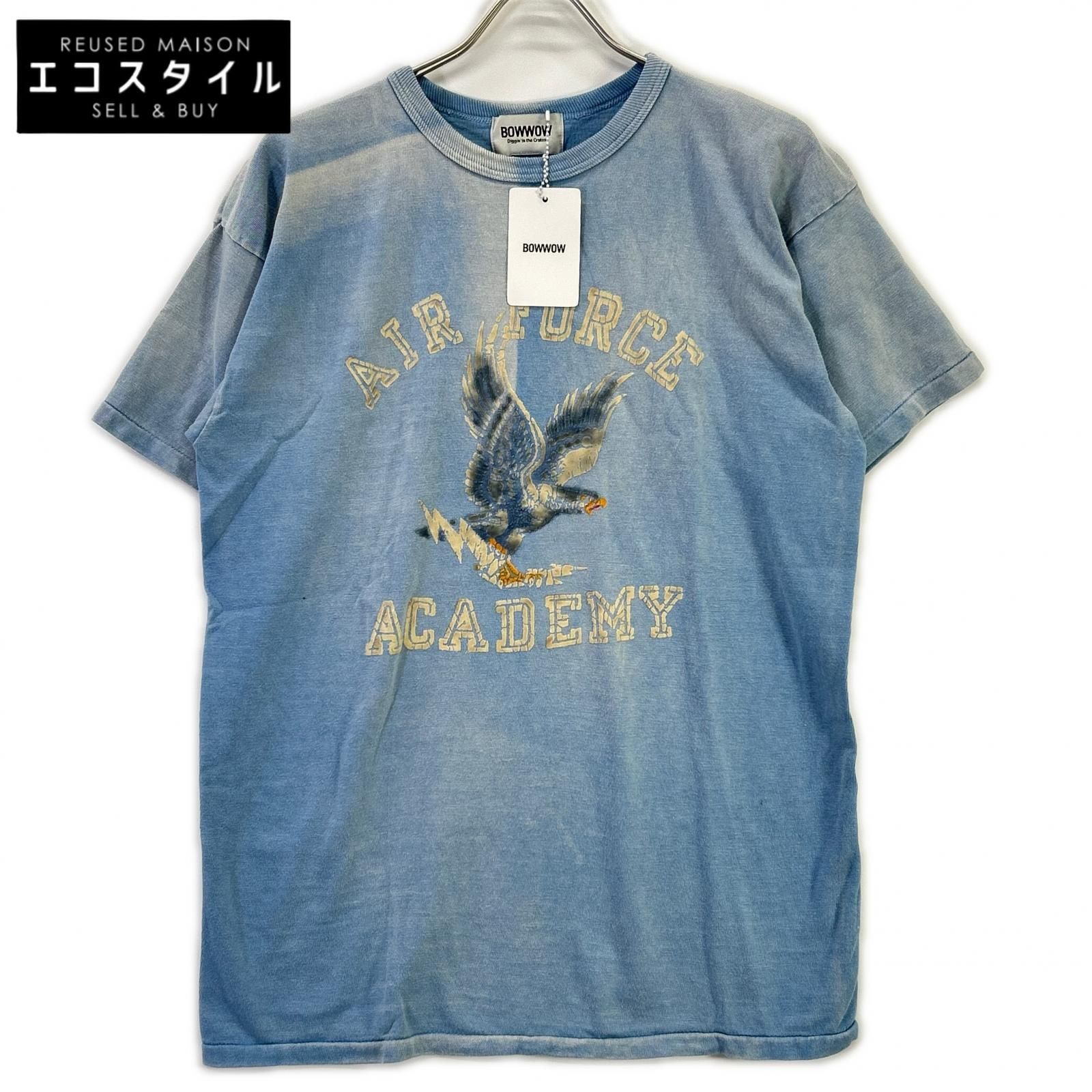 BOWWOW バウウワ BW241-AFA8T エイジングライトブルー コットン混 AIR FORCE ACADEMY 8812 TEE L
