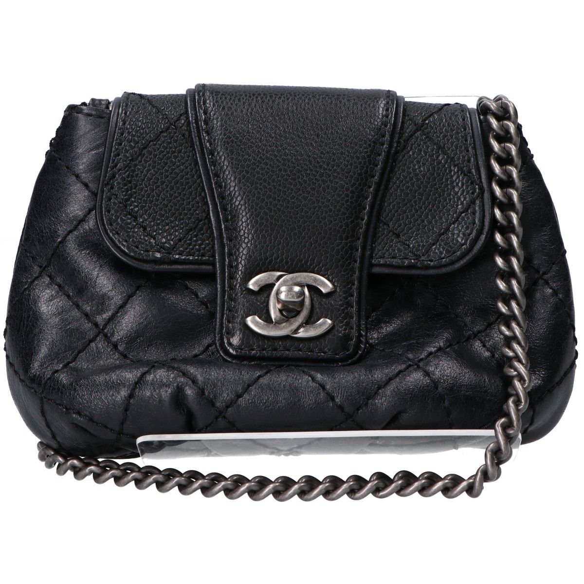 CHANEL シャネル 19番台 ヴィンテージカーフ×キャビアスキン 