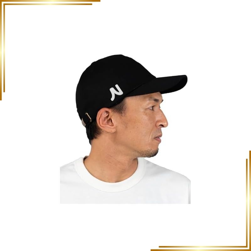 【新品】 [ナコタ] スタンダード バイザー ロゴキャップ メンズ レディース 帽子 ベースボールキャップ 深め UV コットン 大きめ 大きいサイズ 春 夏 キャンプ アウトドア L/ディープ(頭囲55～58cm) ブラック