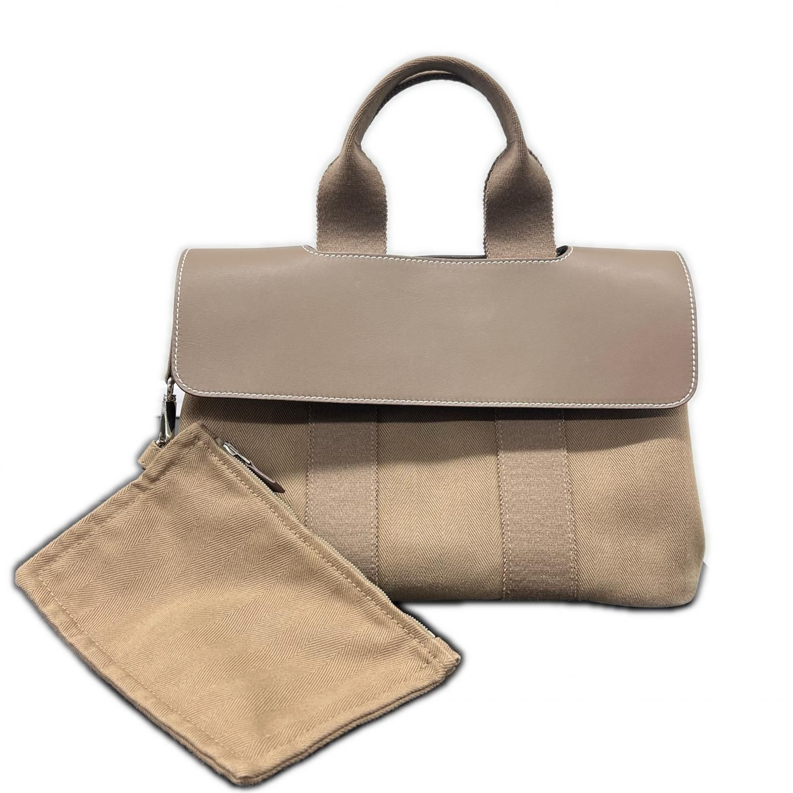 HERMES エルメス ヴァルパライソPM ハンドバッグ ポーチ付属 トワル