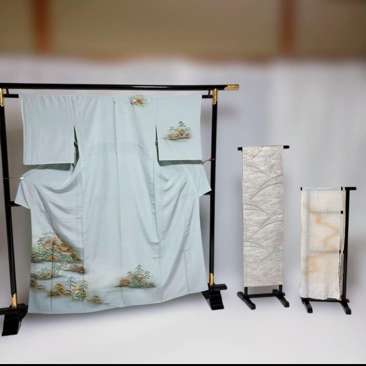 単衣 正絹 訪問着 フルセット 美品 夏帯 夏帯揚げ 夏帯締め - メルカリ
