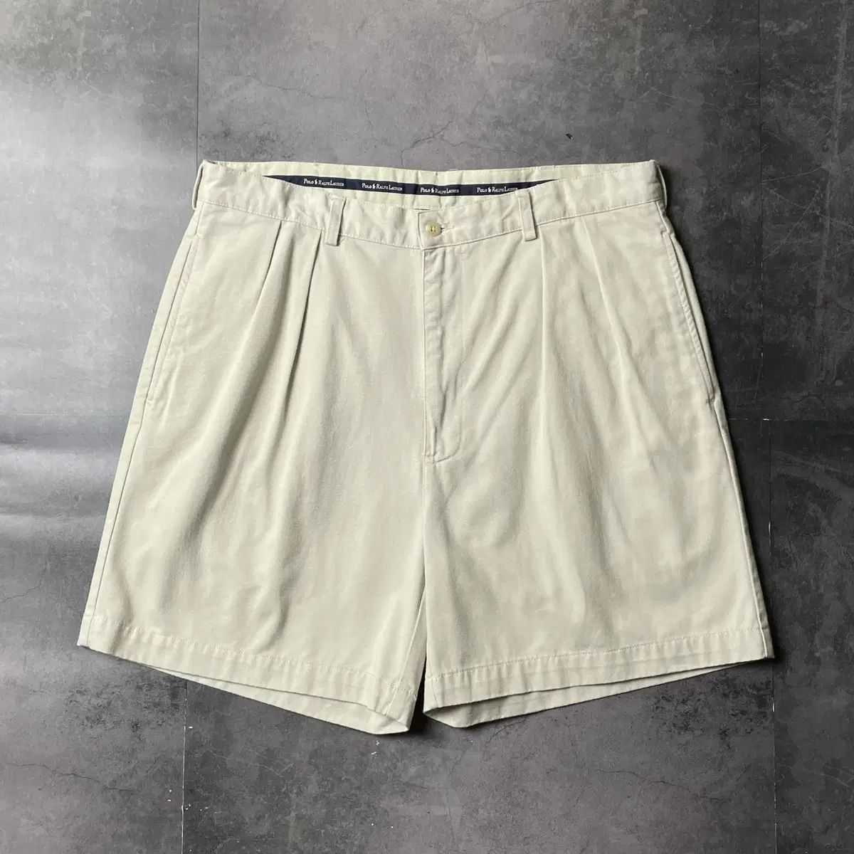 RALPH LAUREN ラルフローレン アイボリー ピンタック コットン ハーフパンツ A01044