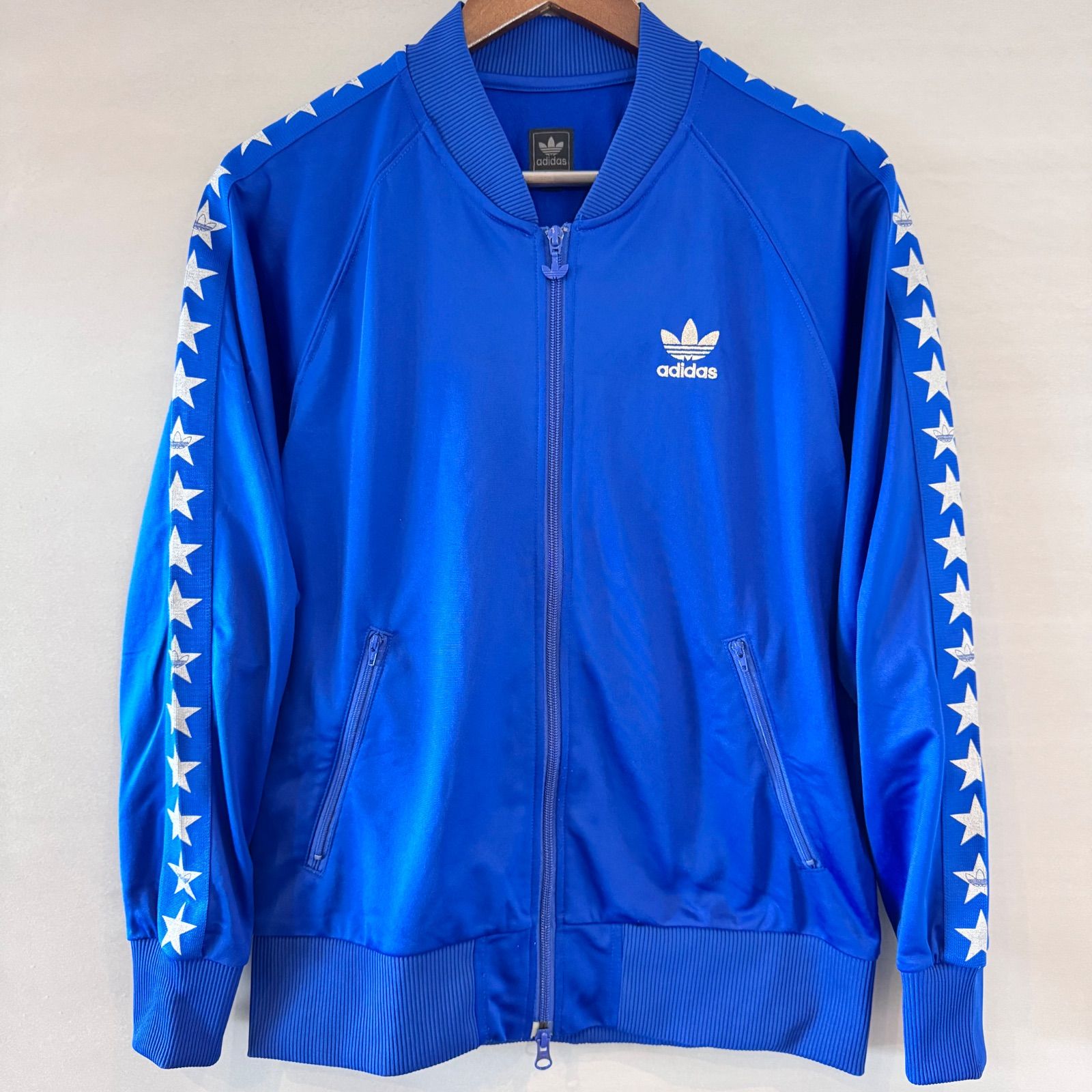 00's adidas アディダス STY CRZ STARS SS TT (Limited Edition) 限定品 トラックジャケット ジャージ スポーツウェア スターライン 青 ブルー メンズ Mサイズ