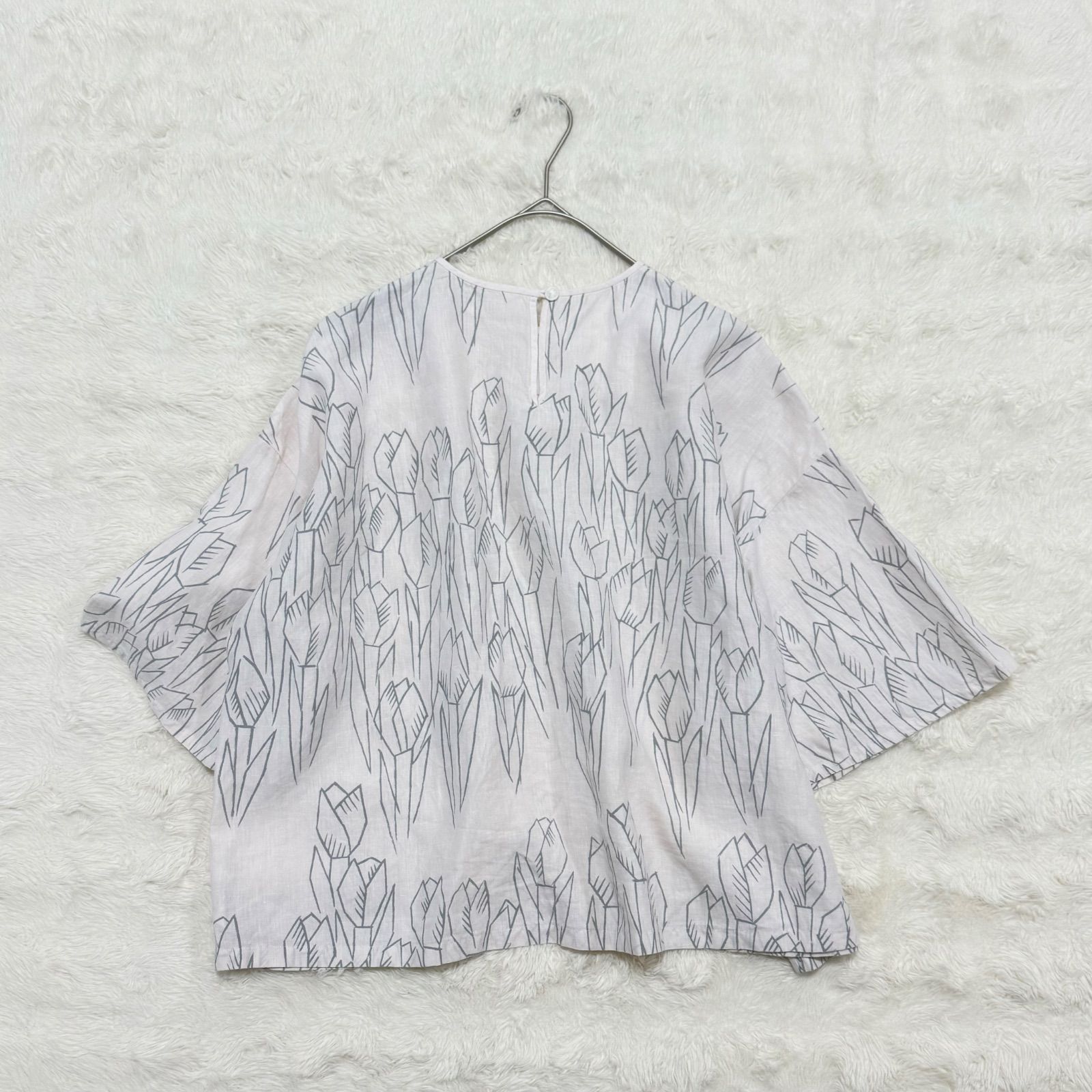 mina perhonen tulipani リネン100% ブラウス 38 ミナペルホネン 日本 