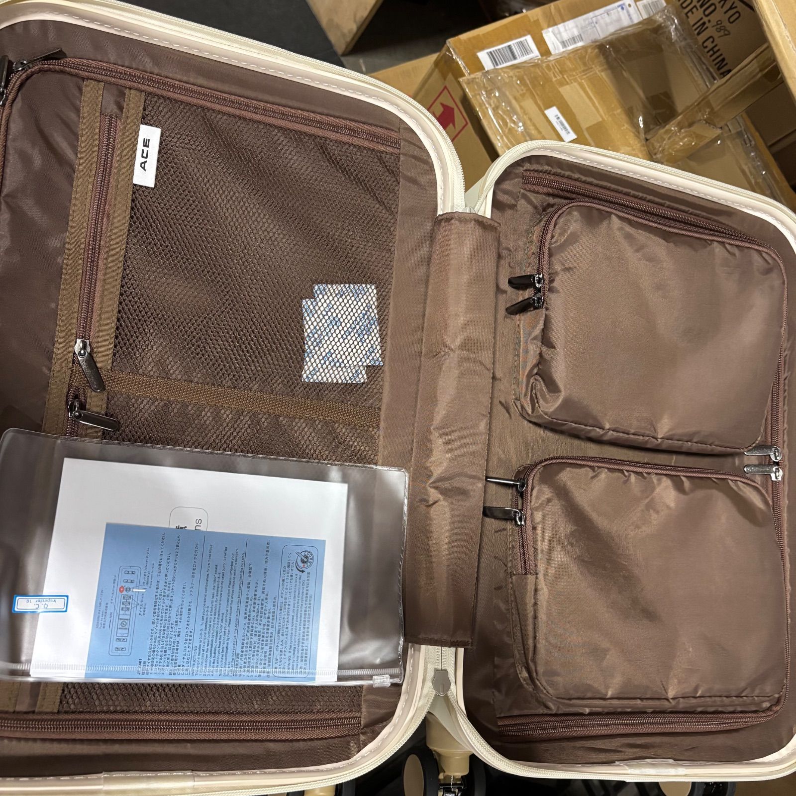 ACE キャリーケース Sサイズ 29L アイボリー 未使用 29L [エース] スーツケース キャリーケース アイボリー Sサイズ