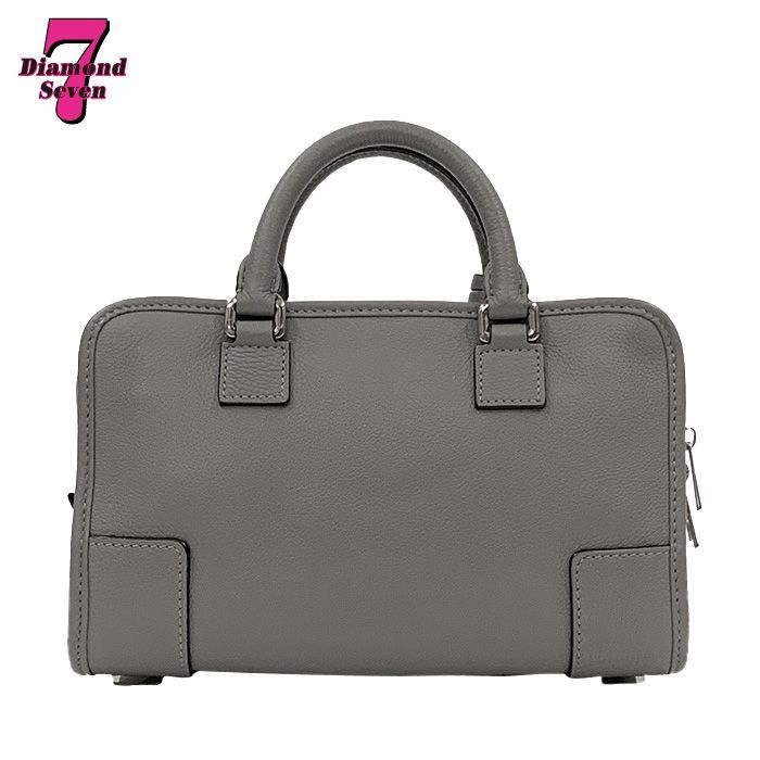 【送料無料】【中古】【美品】LOEWE ロエベ アマソナ 23 グレー レザー 352.30.N71 2way ハンドバッグ ショルダーバッグ ミニ シンプル 鞄 カバン レディース 女性