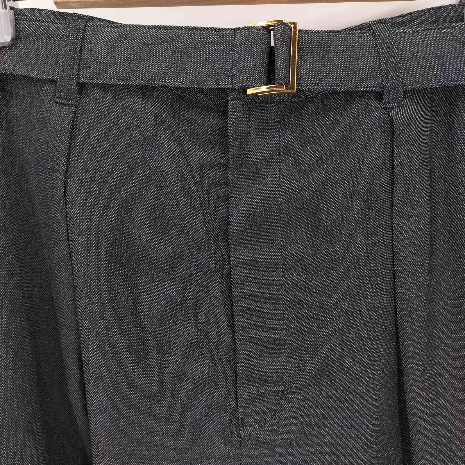 クルニ CULLNI 25AW Faux Denim 1Tuck Semi Wide Pants with Long Belt
