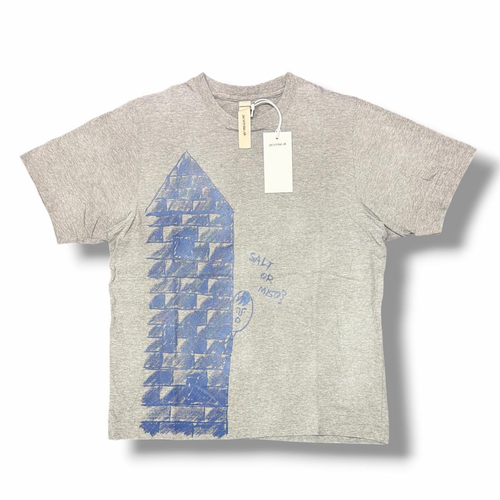参考上代17600円 未使用 SHINYAKOZUKA 25SS TALKING ABOUT THE SOUP T‐SHIRT プリントTシャツ カットソー シンヤコヅカ 2501SK110D グレー S （11426M）