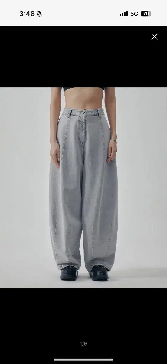 TREEMINGBIRD Curved Balloon Fit Denim Pants G 12,335円