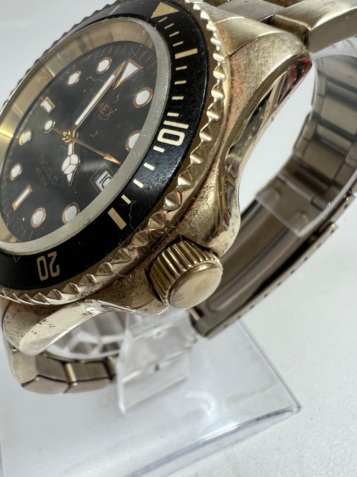 タイメックス TIMEX 腕時計 インディグロ ブラック文字盤