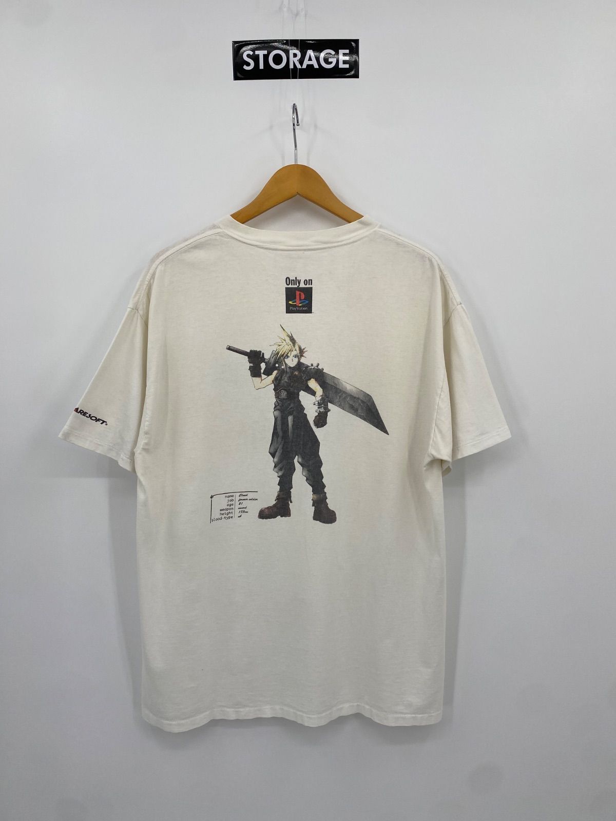 【古着】90s FINAL FANTASY Cloud Strife Short Sleeve Tee XL ファイナルファンタジー クラウド Tシャツ