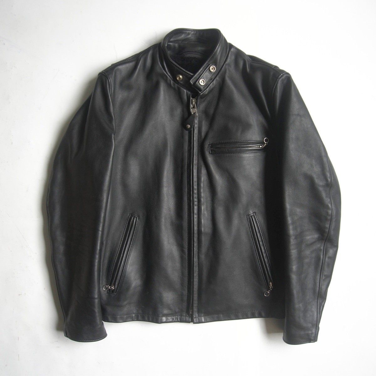 美品】SCHOTT【641/シングルライダースジャケット】38 ボアライナー 