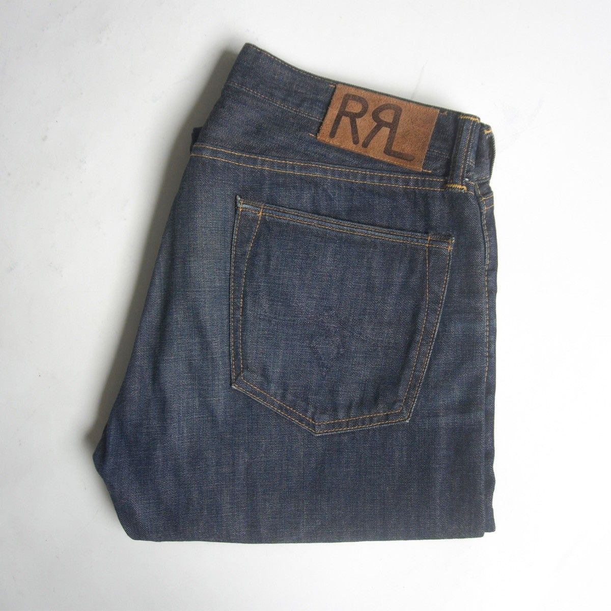 【美品】RRL【STILL WATER LOW-STRAIGHT JEANS】【アメリカ製】32×30 ローストレート デニムパンツ 26050512