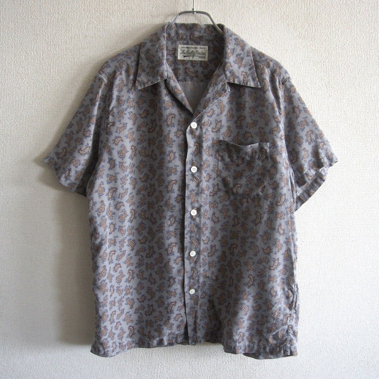 【美品】WACKO MARIA【PAISLEY OPEN COLLAR SHIRT S/S】 L ワコマリア ペイズリー オープンカラー シャツ 26050466
