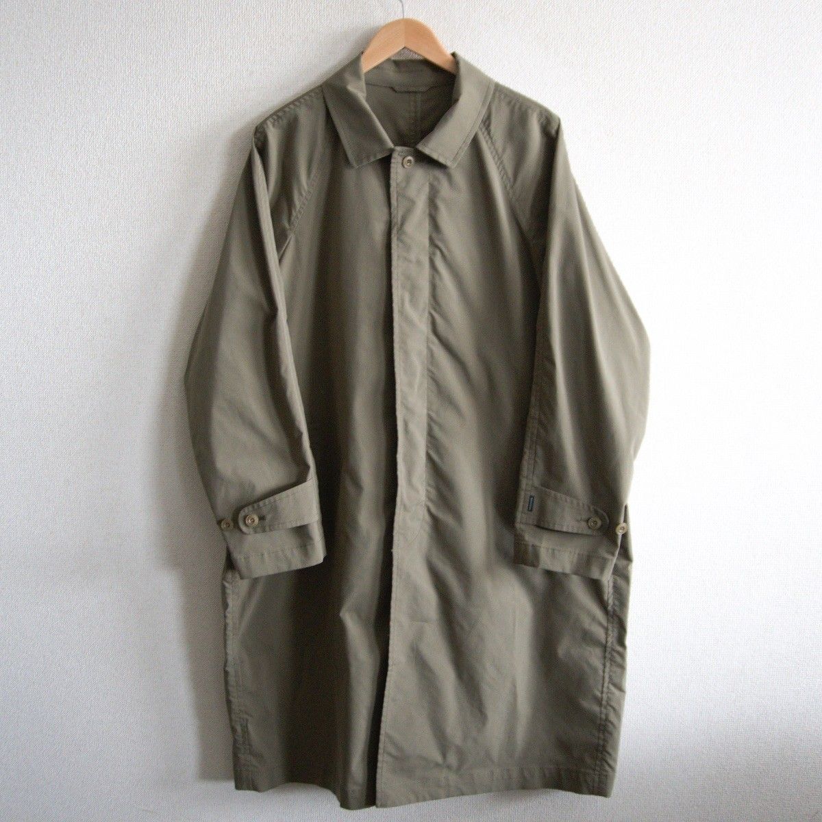 【美品】PAPAS PLUS 【ステンカラー コート】L パパス プラス カーキ 26050461