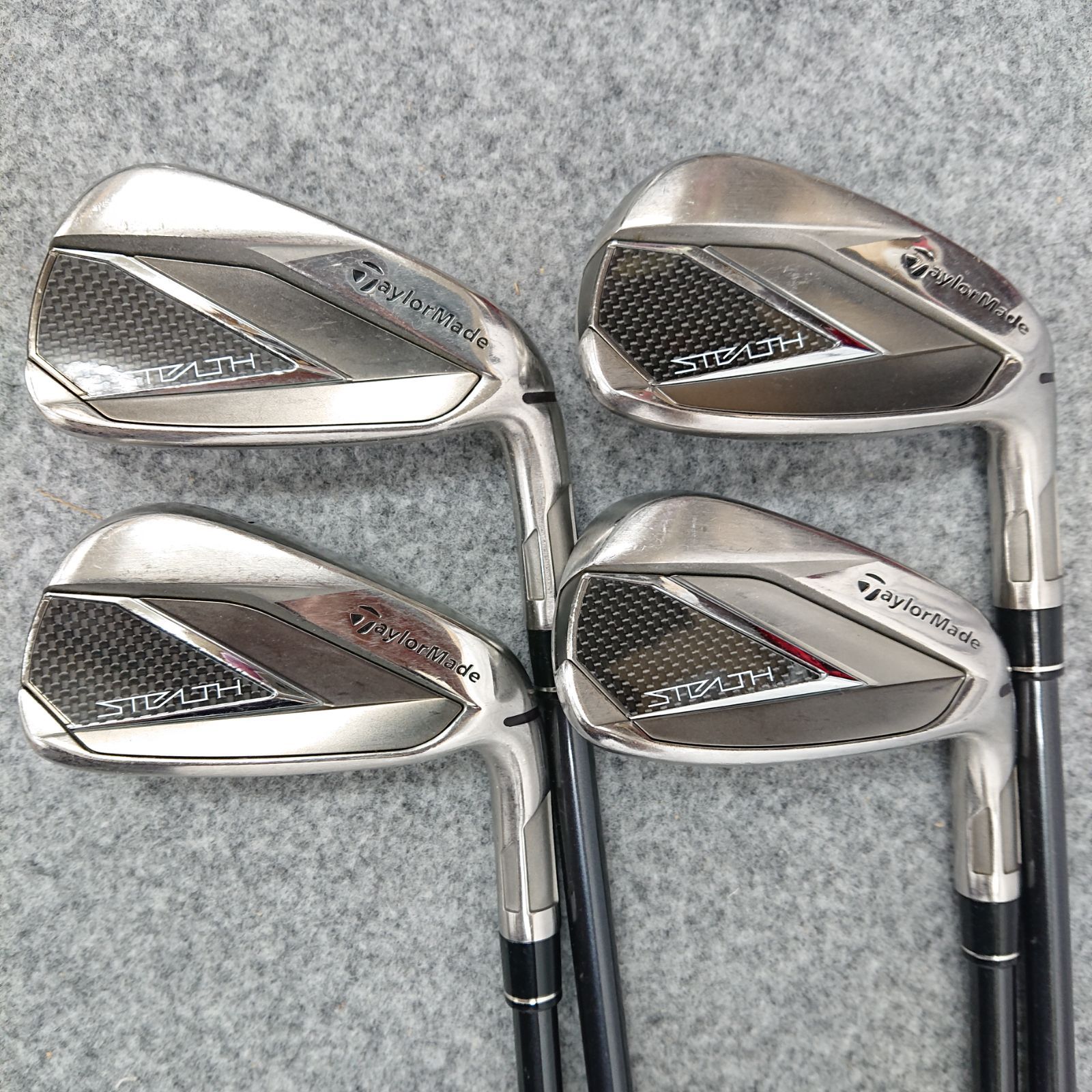 新品ステルスアイアン セットテンセイレッド TM60 カーボン S ６～PW テーラーメイド ステルス #6-#9 4本 アイアンセット 純正カーボン