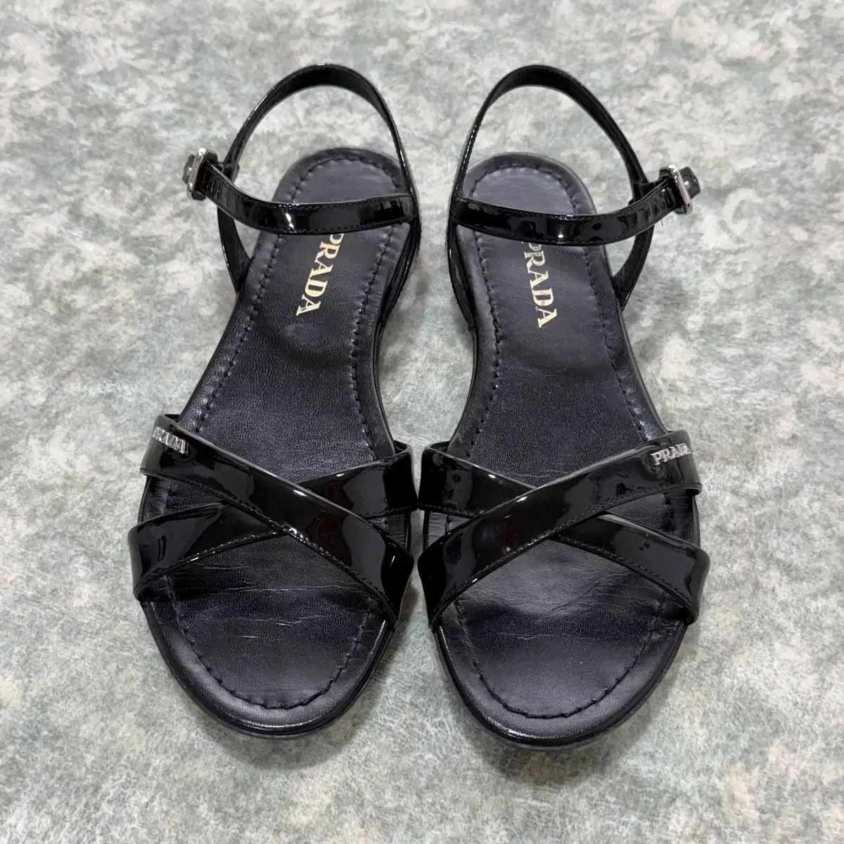 240mm PRADA プラダ エナメル サンダル
