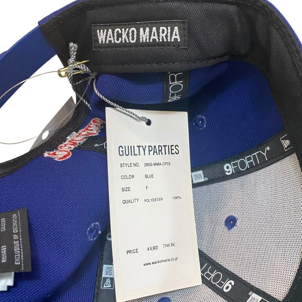WACKO MARIA × NEW ERA 26SS 9FORTY キャップ F ブルー 26SS-WMA-CP03
