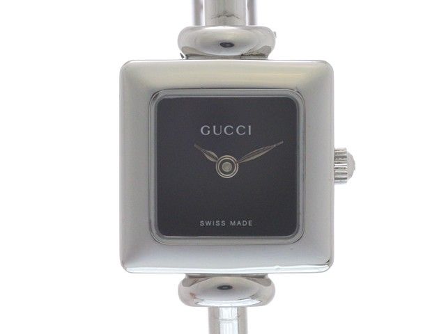 GUCCI グッチ 1900L・バングルウォッチ 1900L 腕時計 ステンレス ブラック文字盤 クォーツ レディース【中古】473 16,923円