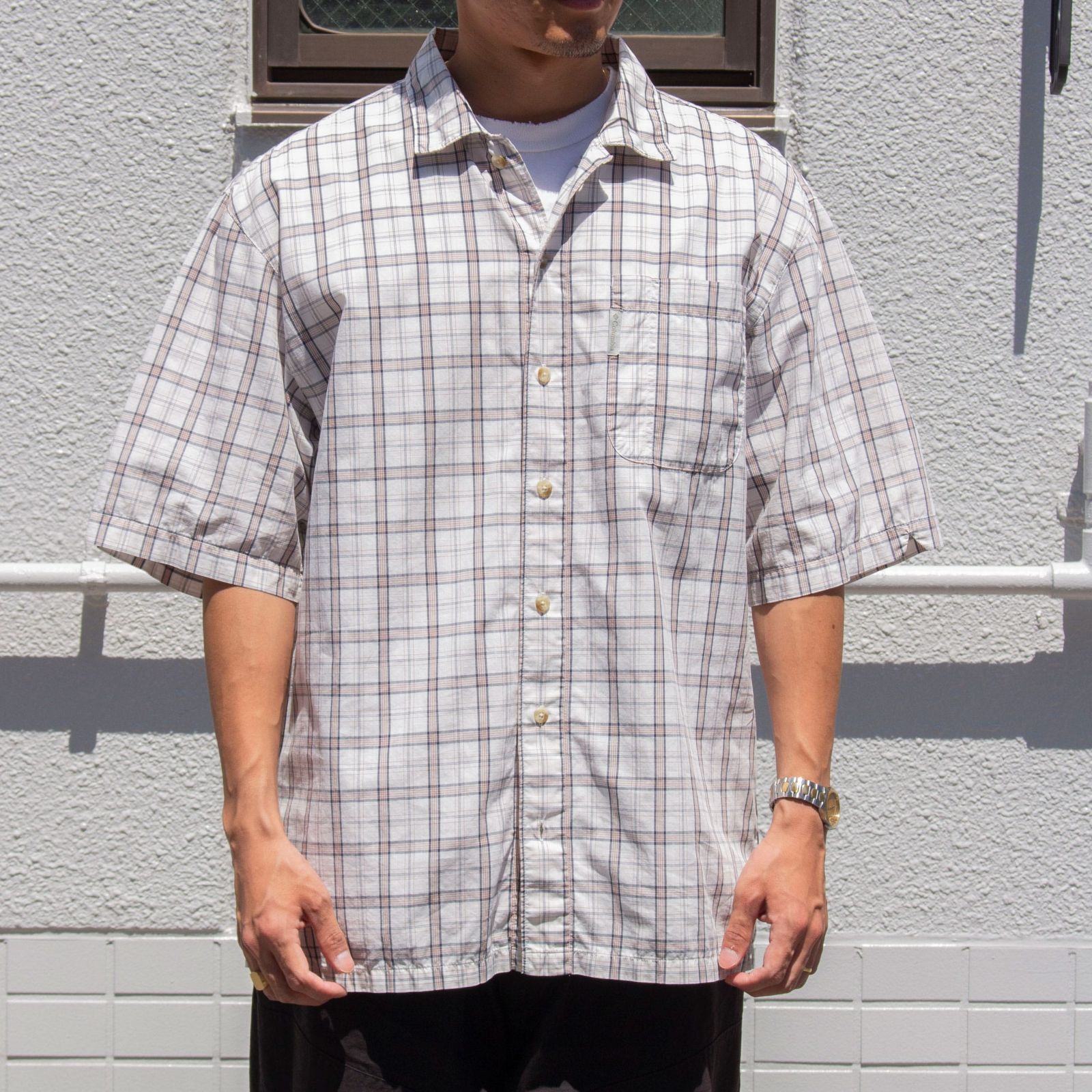 Columbia 00's S/S Cotton Open Collar Shirt【M】 メンズ 古着 コロンビア シャツ アメリカ古着 90s 80s 7,326円