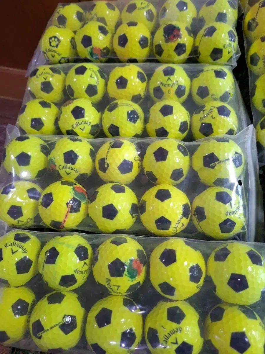 キャロウェイ サッカーボール 蛍光 ロストボール 100個 3ps /