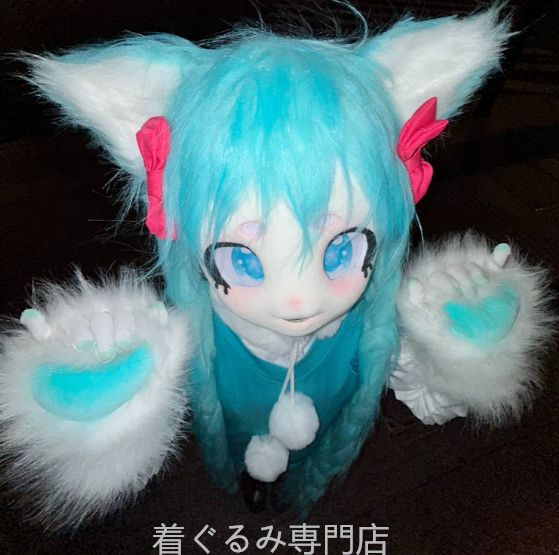 犬　猫　着ぐるみ ヘッド全頭　ヘッド ケモノ ファースーツ ぬいぐるみ コスプレ コスチューム Kurumi 一点物 C128