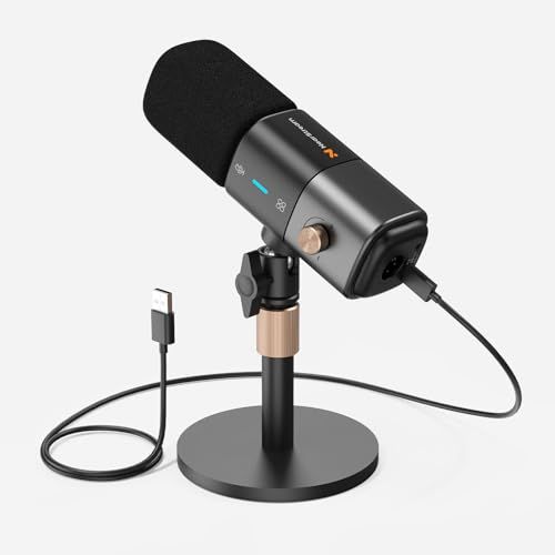 NearStream AM25X コンデンサーマイク USBマイク PCマイク XLR 超単一指向性 録音用・会議用・配信用 テレワーク/Web会議に最適 ノイズキャンセリング ワンタッチミュート ダイレクトモニタリング 音量調整可能 PS5 dd448086
