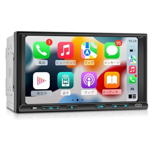 2DIN ディスプレイオーディオ、7インチナビ 無線CarPlay+AndroidAuto,2DIN カーナビ, バックカメラ連動、ミラーリンク、DSP&アンプ 内蔵、USB/TF動画再生、音声コントロール、ステアリング制御、FM/USB/B 0020f127