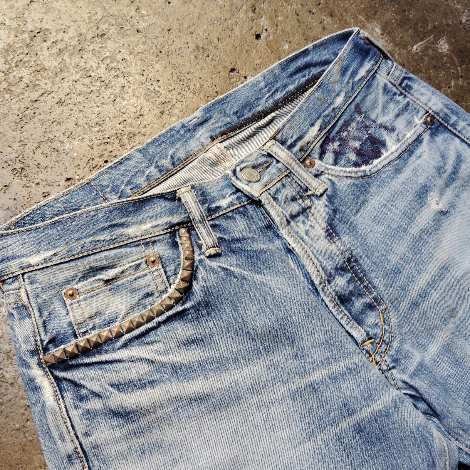 HYSTERIC GLAMOUR 初期 ダメージ加工デニムパンツ 木村拓哉着用 HGタグ
