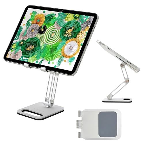 NOMAD DESK iPad スタンド タブレット 軽量290g 多彩な変形 関節硬さ調節 ガチガチ安定 12.9インチタブレット対応 15.6インチモバイルモニター対応 折りたたみ式 アルミ合金 iPhone スマホ 液タブ Switch対応 ノマドデas