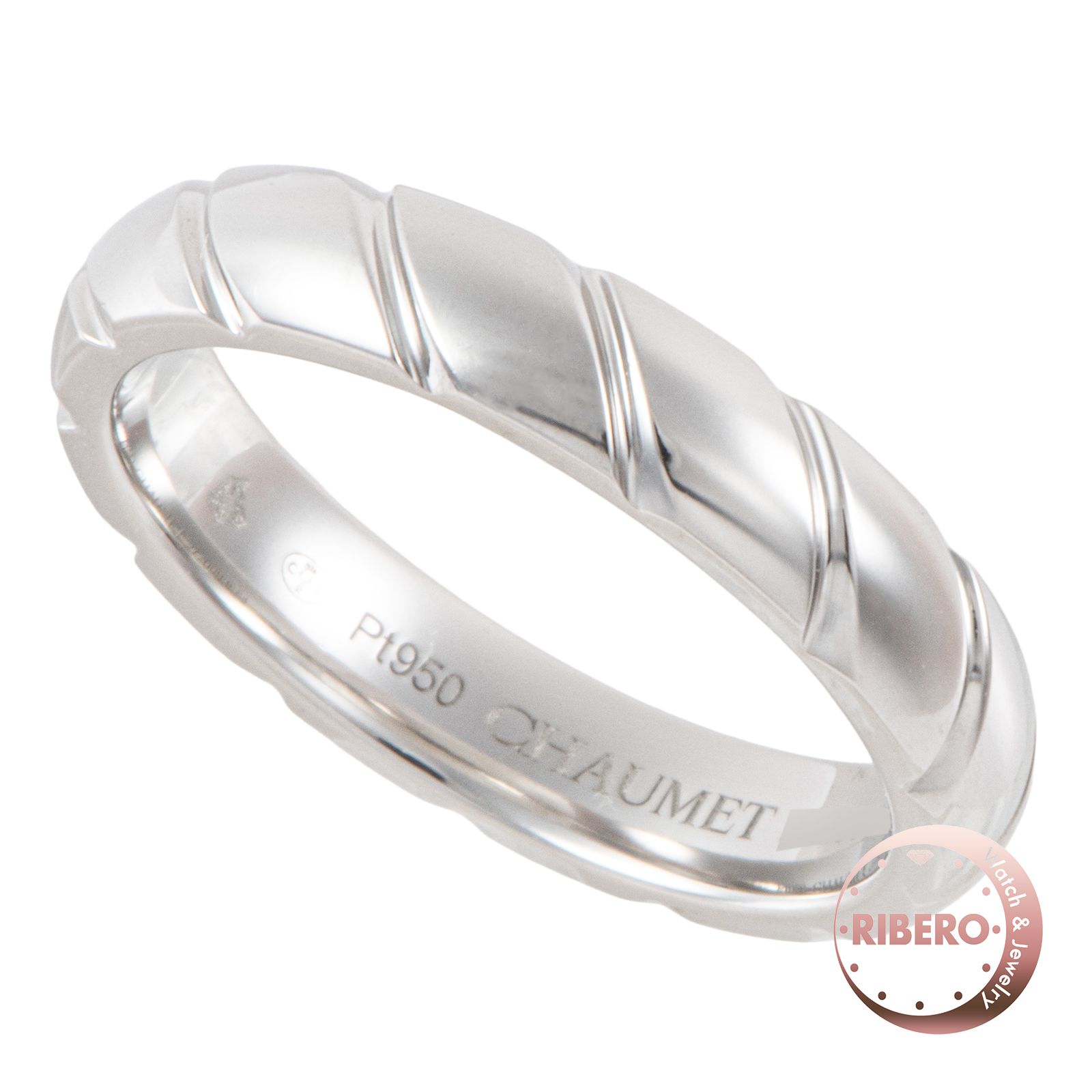 Chaumet ショーメ トルサード ドゥ ショーメ コレクション マリッジリング 指輪 11号 Pt950 シルバー【中古】
