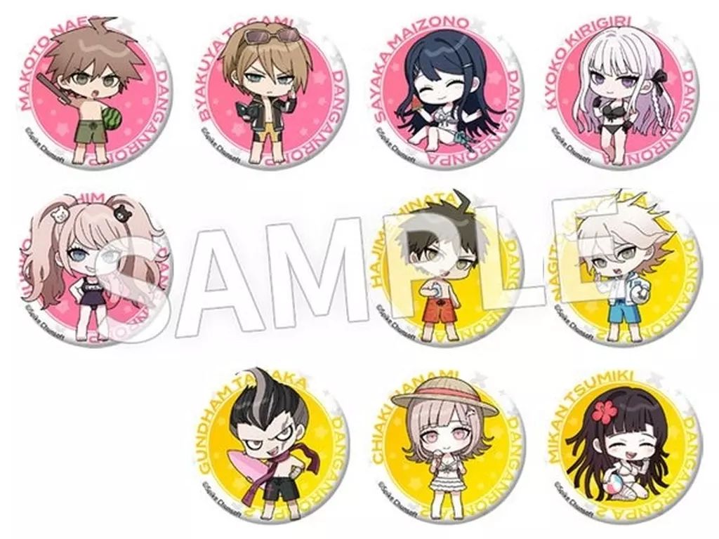 中古】バッジ・ビンズ 全10種セット 「ダンガンロンパ1・2 Reload 57mm