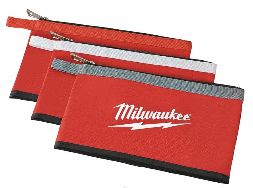 新品 Milwaukee 48-22-8193 12インチ ジッパーツールバッグ マルチカラー - 3個パック