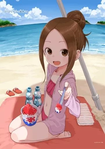 中古】タペストリー 高木さん(海) B2タペストリー 「からかい上手の からかい上手の高木さん B2タペストリー