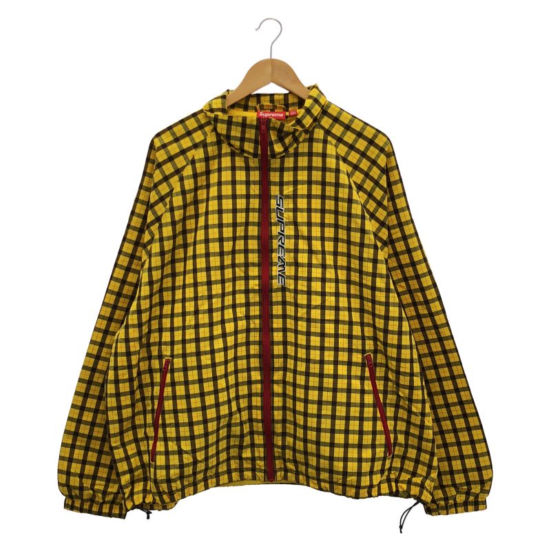 【中古】Supreme 25AW Plaid Track Jacket XL Yellow[79]