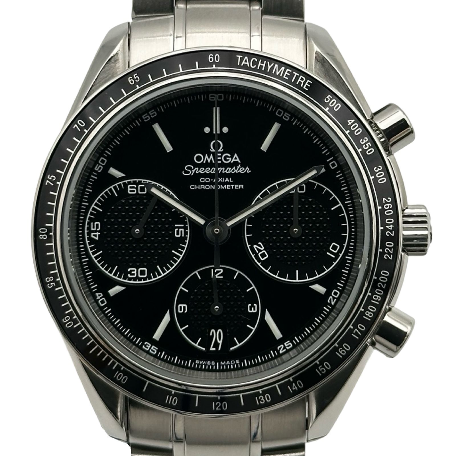 オメガ OMEGA スピードマスターレーシングコーアクシャル クロノメーター クロノグラフ 326.30.40.50.01.001 ブラック ステンレススチール 自動巻き メンズ 腕時計