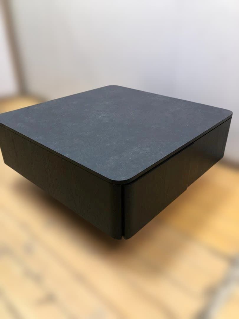 【美品】モーブル ローテーブル リビングテーブル MLT-211 幅80cm 引き出し付 モダン 収納付き センターテーブル ブラウン×ブラック 机 おしゃれ シンプル 家具 収納 省スペース 一人暮らし 北欧 インテリア 260523-1