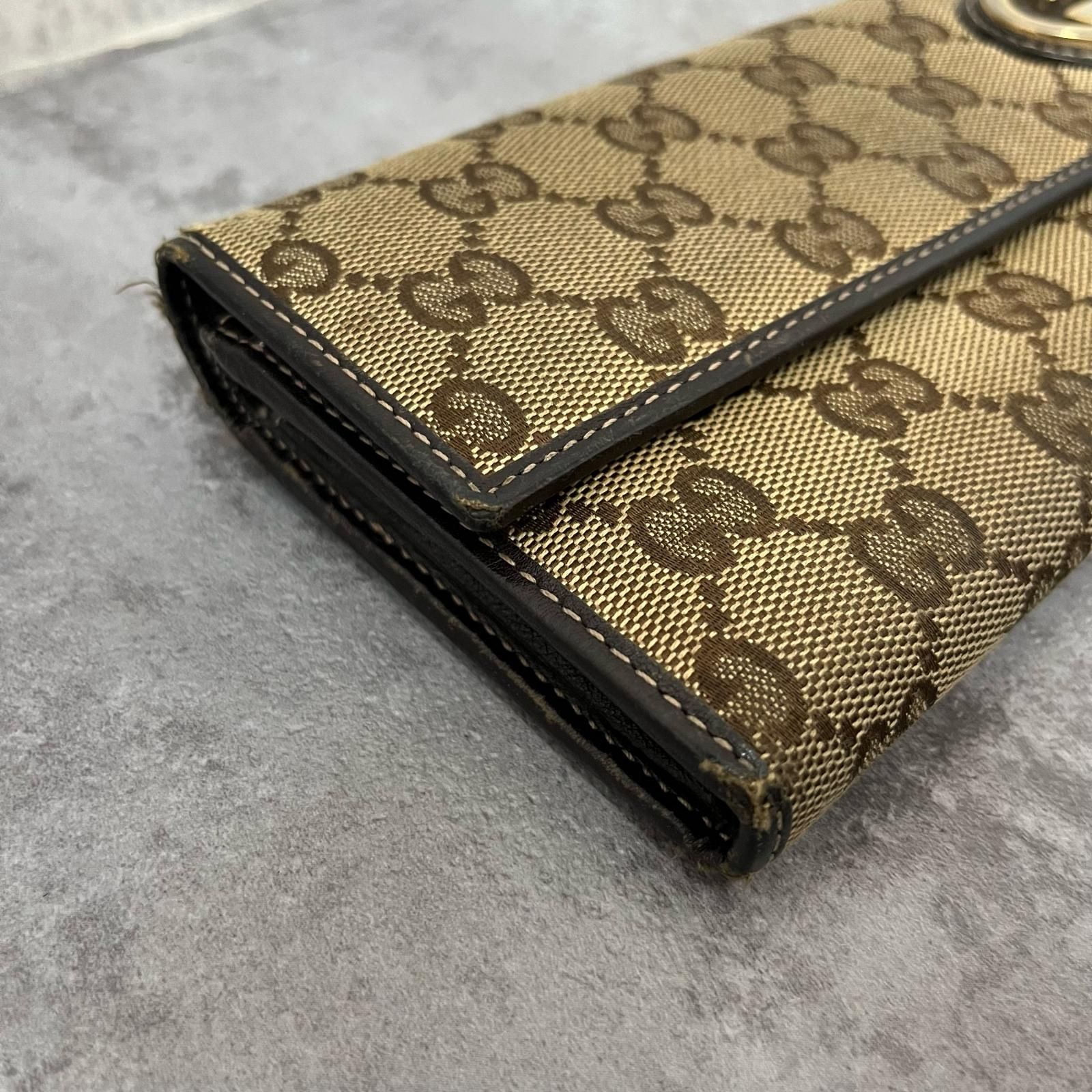 GUCCI】グッチ 箱付き ギャラ付き GGキャンバス長財布 インター