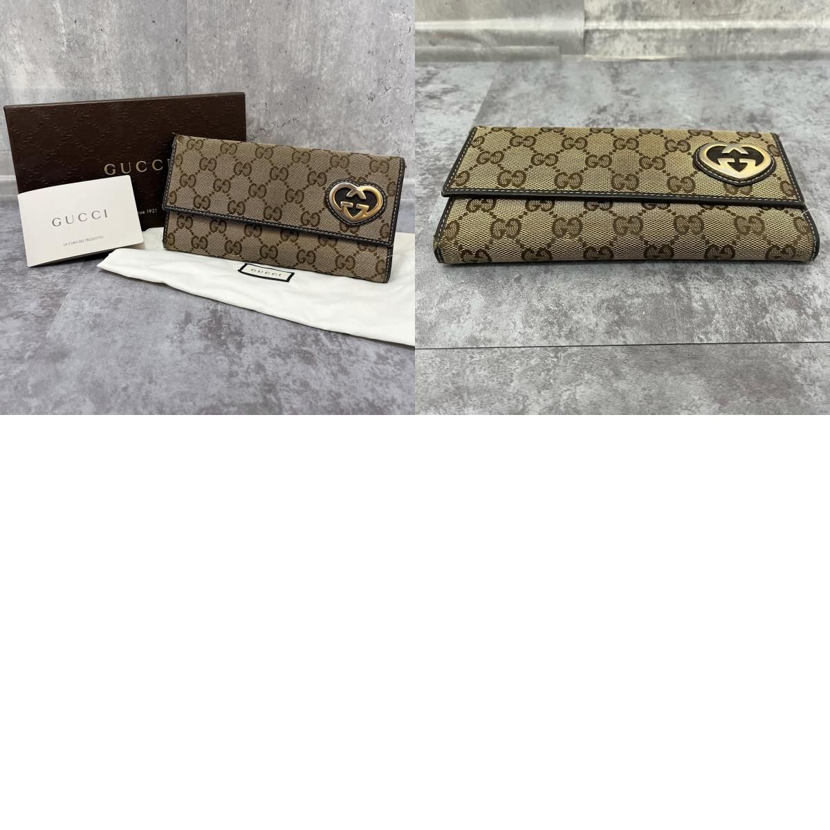 GUCCI】グッチ 箱付き ギャラ付き GGキャンバス長財布 インター