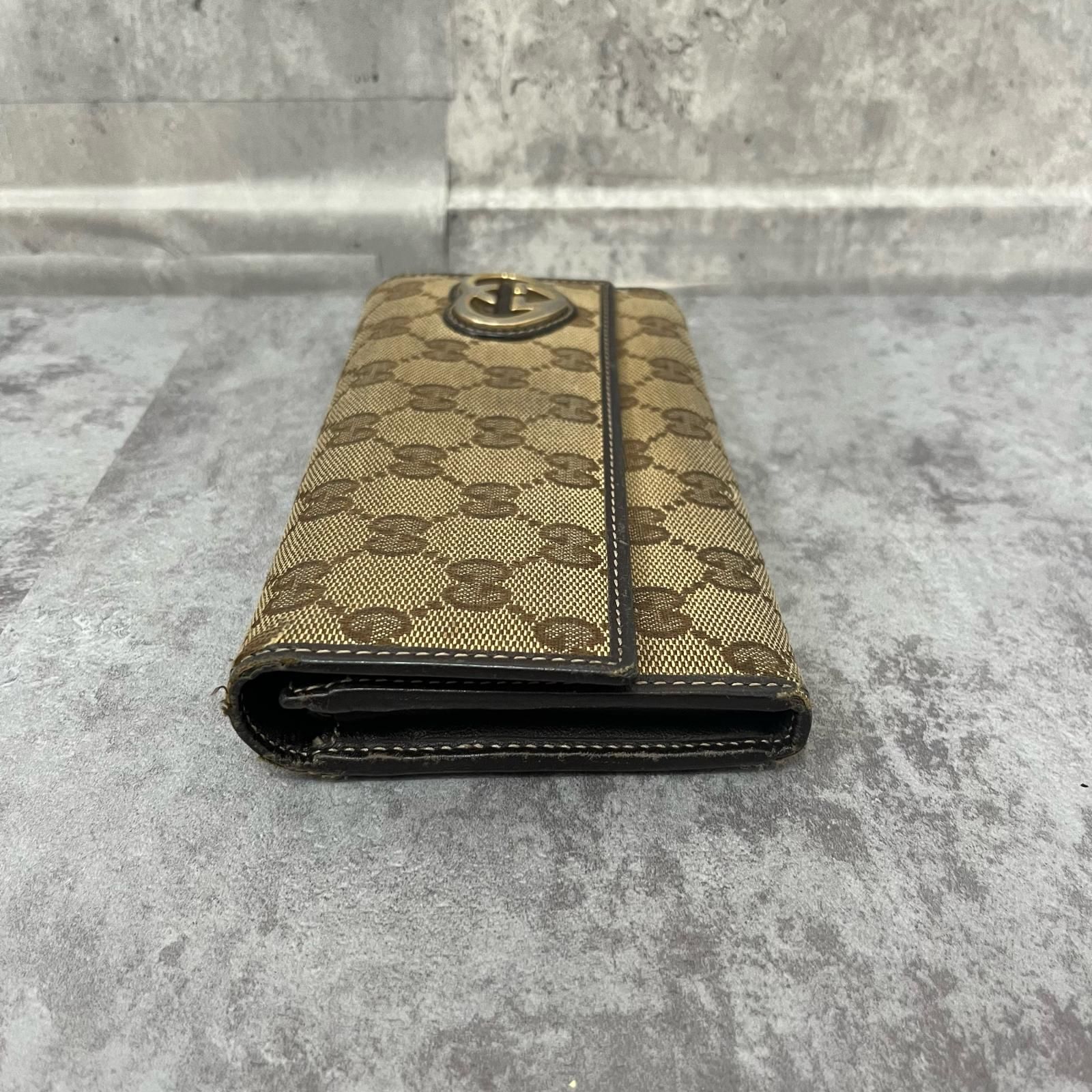 GUCCI】グッチ 箱付き ギャラ付き GGキャンバス長財布 インター