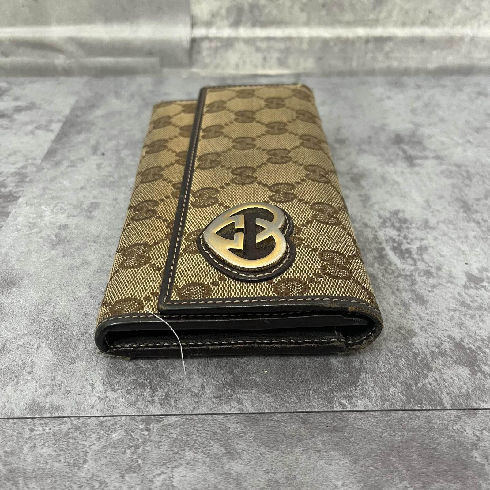 GUCCI】グッチ 箱付き ギャラ付き GGキャンバス長財布 インター