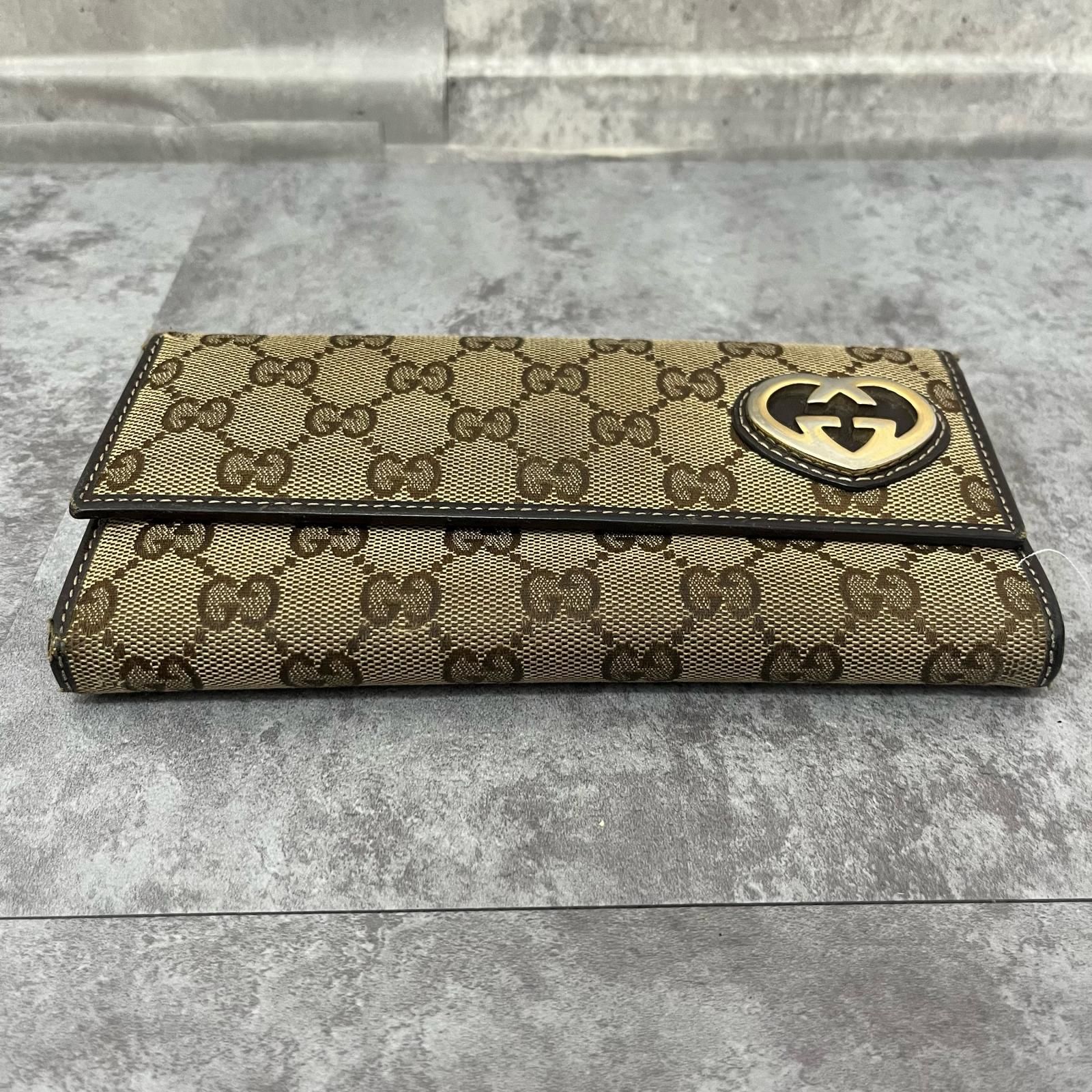 GUCCI】グッチ 箱付き ギャラ付き GGキャンバス長財布 インター