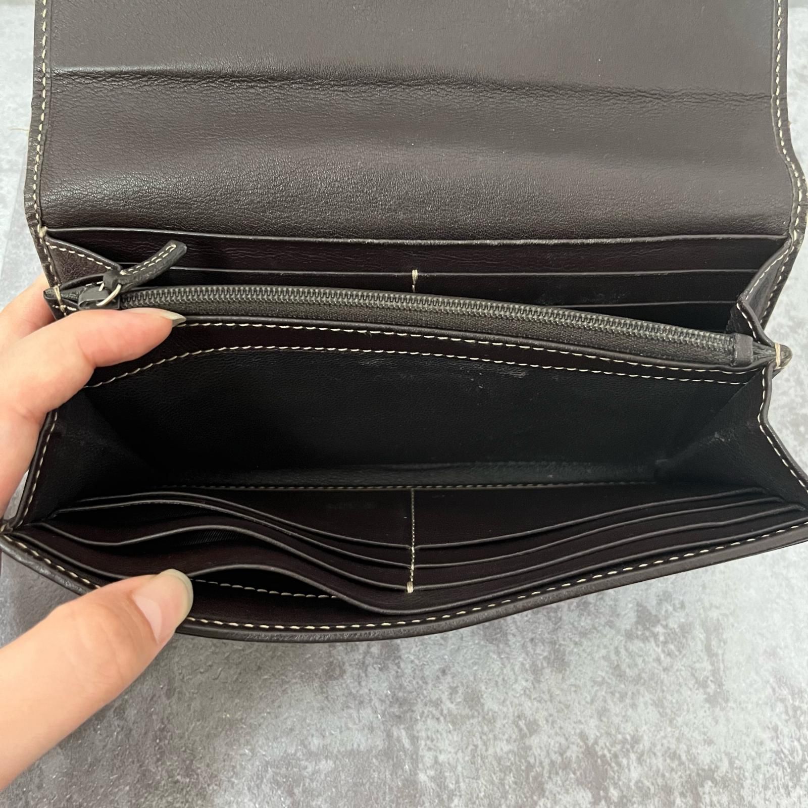 Gucci ブラックレザー 長財布 Gucci 黒 レザー 長財布 ダブルGロゴ