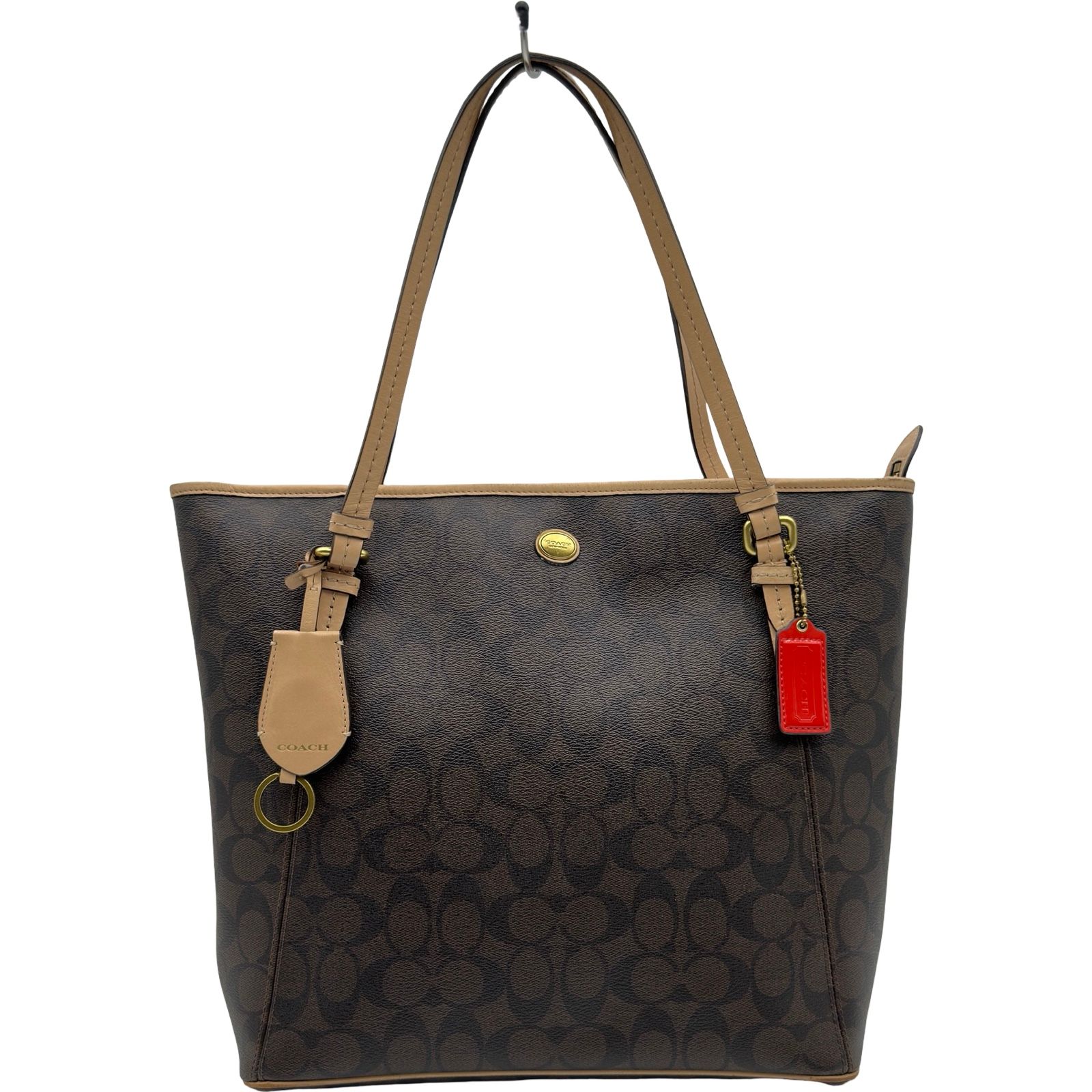 コーチ COACH シグネチャー トートバッグ F28365 ブラウン PVC レディース ショルダーバッグ 10,500円
