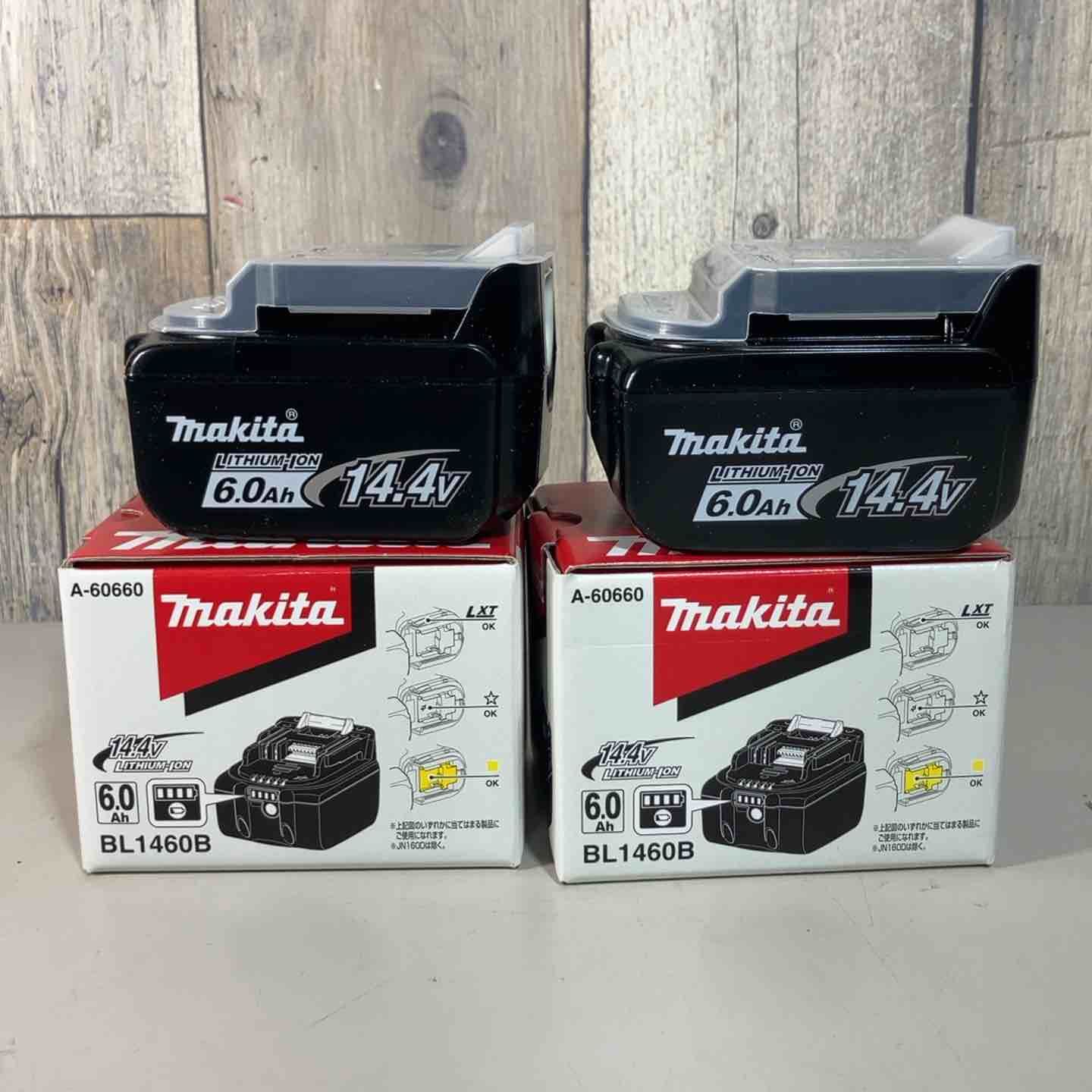▼マキタ(makita) リチウムイオンバッテリー 14.4V/6.0Ah BL1460B ２個セット 純正品【戸田店】 19,880円