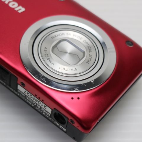 超美品 COOLPIX A100 レッド 即日発送 コンデジ Nikon 本体 土日祝発送 