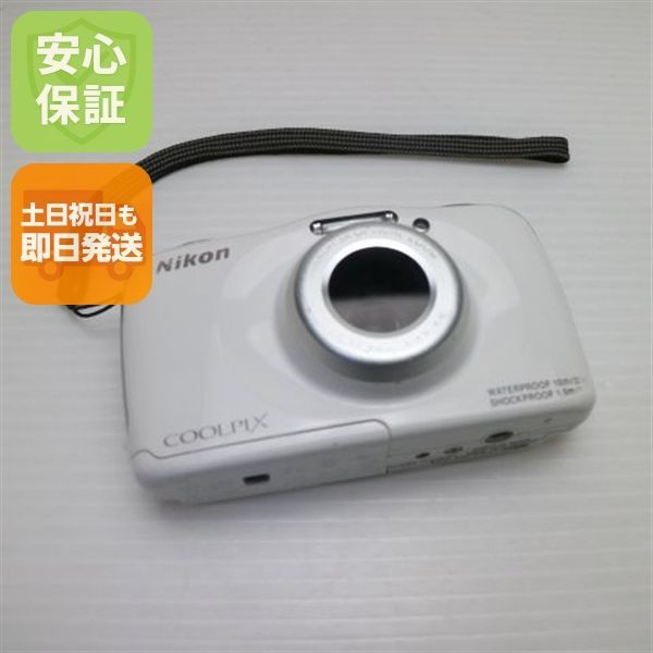 美品 COOLPIX S33 ホワイト 即日発送 コンデジ Nikon 本体 土日祝発送OK 09000