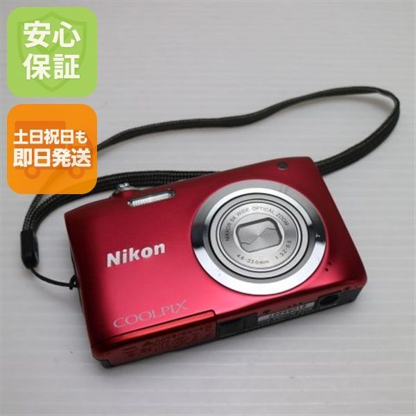 超美品 COOLPIX A100 レッド 即日発送 コンデジ Nikon 本体 土日祝発送OK 09000