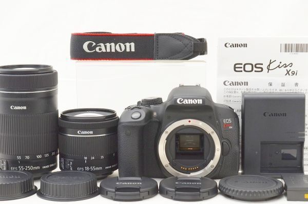 ☆極上美品☆ Canon キャノン EOS Kiss X9i ダブルズームキット Shot数 僅か 1,950枚前後！ ♯26051601