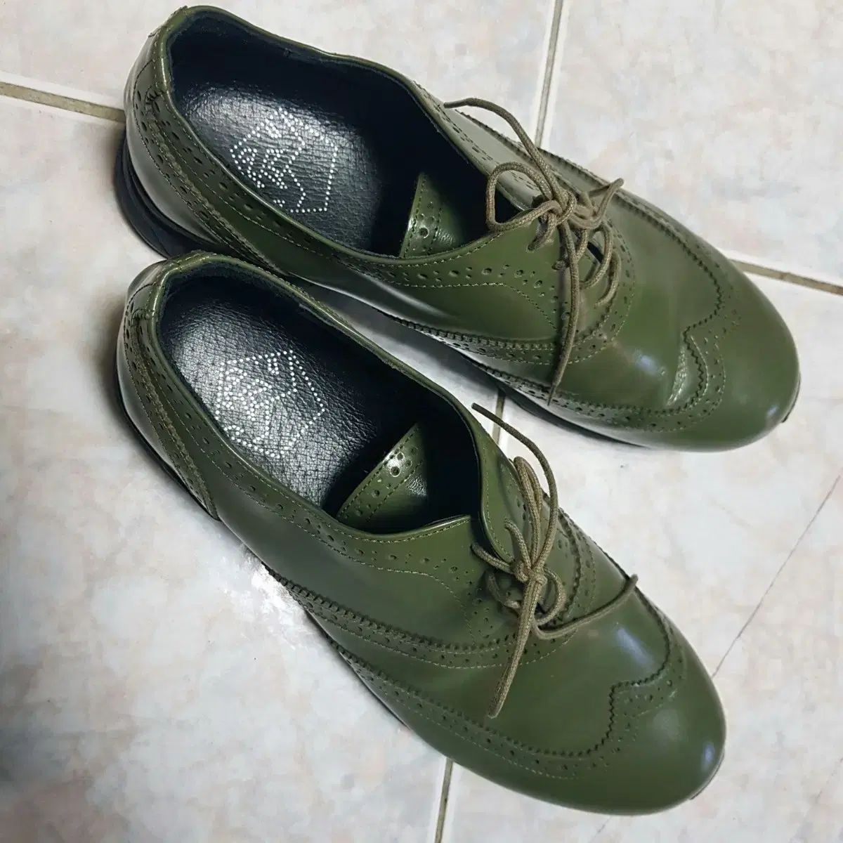 コーロンスポーツ KOLON SPORT オックスフォードシューズ グリーン 260